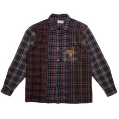 Polyura Patchwork Flannel Long Sleeve Shirt