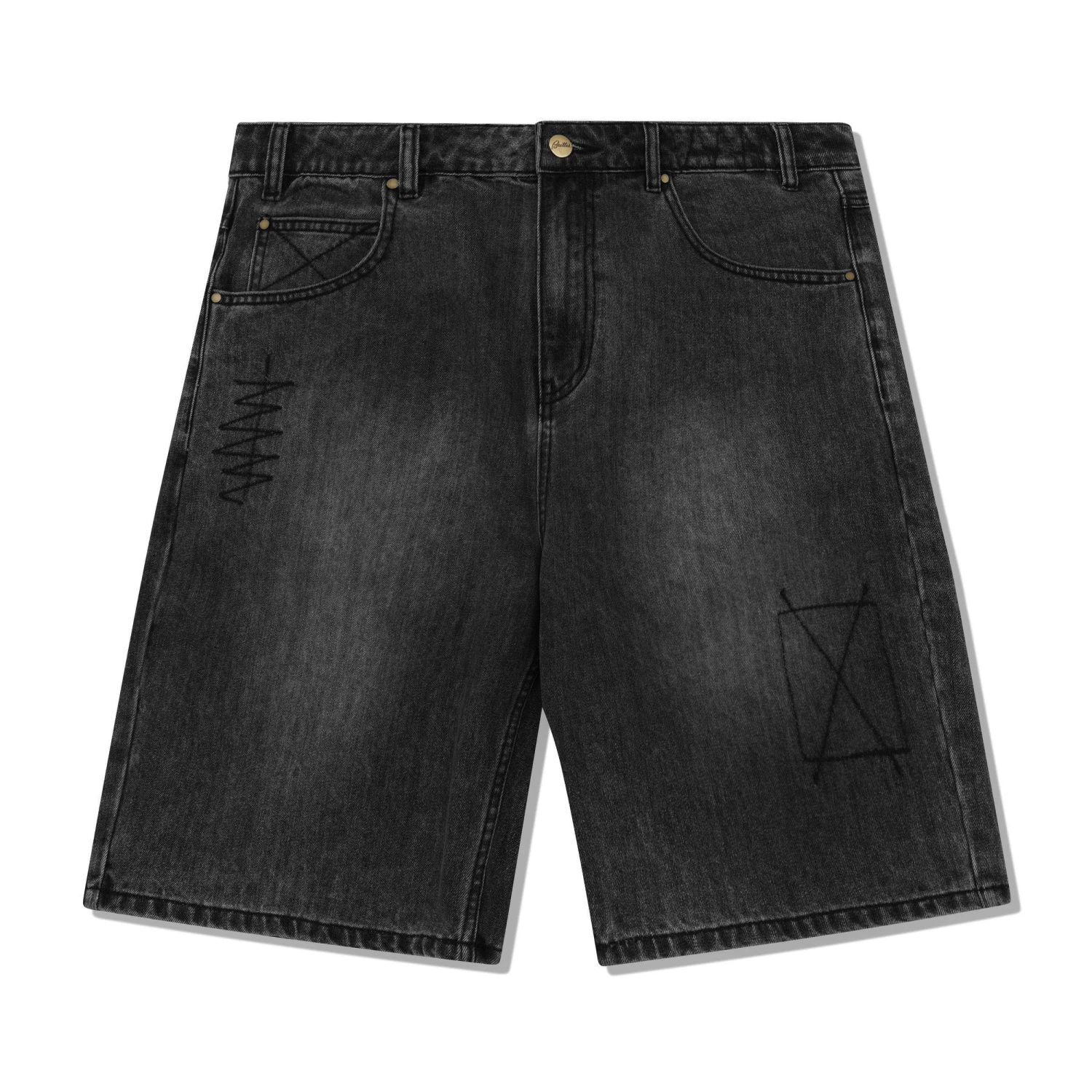 Stitch Denim Shorts - Image 2