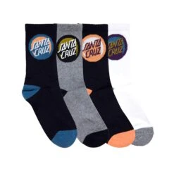 Santa Cruz Bold Shadow Dot Crew Socks (Youth)